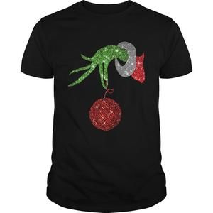 Grinch Hand Holdings Crochet Ornament Shirt